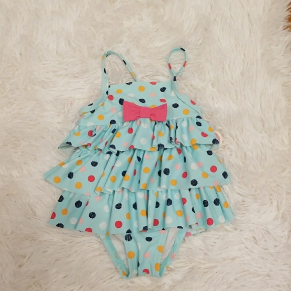 Other - NWT Blue polka dot bathing suit